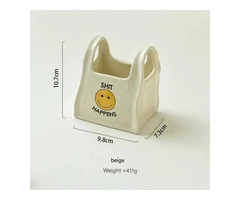 White Ceramic Desktop Organizer Cute Hand Shaped Pencil - Qubyk AU