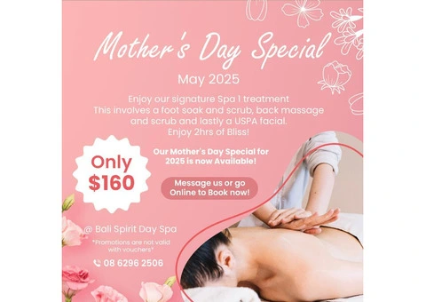 Celebrate Mother's Day at the Best Day Spa in Perth