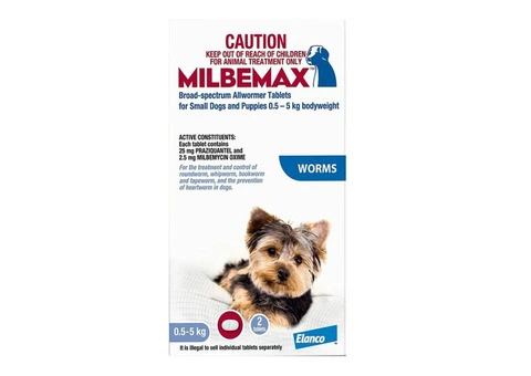 Buy Milbemax Allwormer Tablets For Small Dogs 0.5 To 5 Kg - Free Shipping