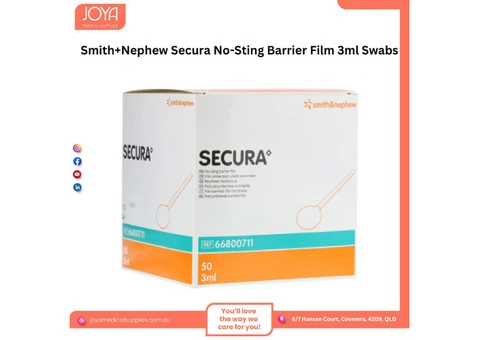 Smith+Nephew Secura No-Sting Barrier Film 3ml Swabs - Joya Medical Supplies