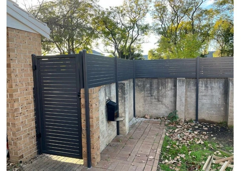 Aluminium slat screening installation Adelaide