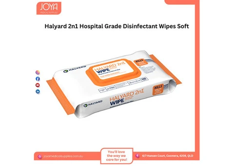 Halyard 2n1 Hospital Grade Disinfectant Wipes - Joya Medical Supplies