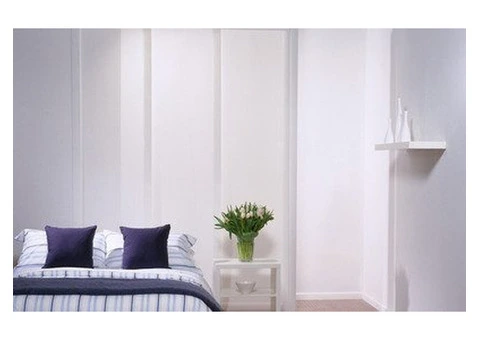 Glide Into Style with Modern Panel Glide Blinds!