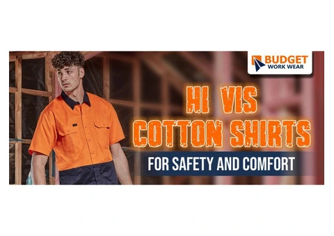 Get our hi vis cotton shirts for safety and comfort