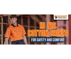 Get our hi vis cotton shirts for safety and comfort