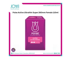 Poise Active Ultrathin Super 260mm Female 110ml - Joya Medical Supplies