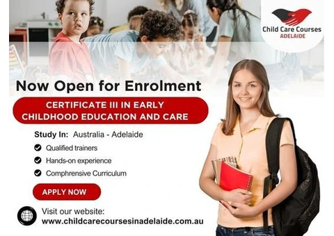 Study Certificate 3 in Childcare in Adelaide – Limited Seats Available