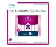 Poise Overnight Pad 770ml Female 400mm White - Joya Medical Supplies