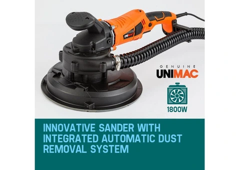 Unimac 1800w Drywall Sander Plaster Automatic Wall Gyprock Vacuum System - Qubyk AU