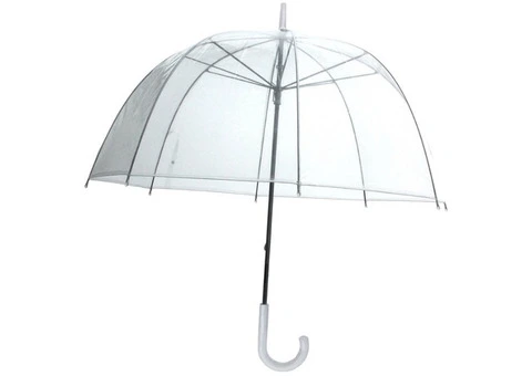 Birdcage Clear Dome Umbrella Wedding Rain Transparent Parasol Manual Bird Cage Clear- Qubyk AU