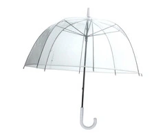 Birdcage Clear Dome Umbrella Wedding Rain Transparent Parasol Manual Bird Cage Clear- Qubyk AU