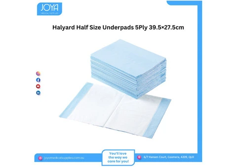 Halyard Half Size Underpads 5Ply 39.5×27.5cm - Joya Medical Supplies