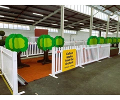 Elegant Temporary White Picket Fence