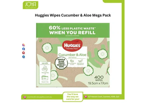 Huggies Wipes Cucumber and Aloe Mega Pack - Joya Medical Supplies