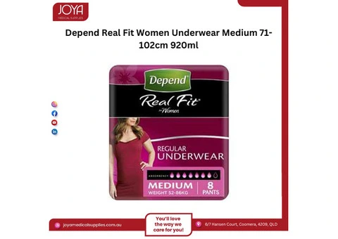 Depend Real Fit Women Underwear Medium 71-102cm 920ml - Joya Medical Supplies