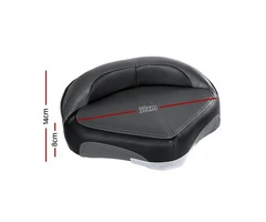 Seamanship Stand Up Lean Boat Seats Casting Fishing Seat Swivel 8cm Padding Grey