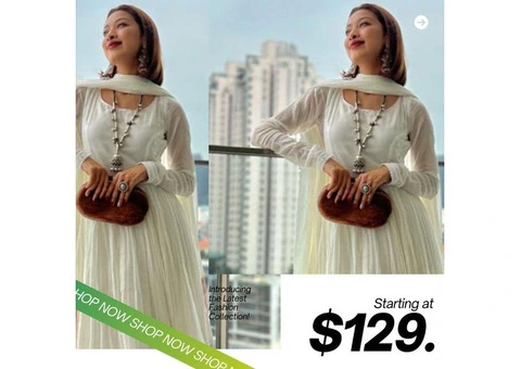 Premium Cotton Anarkali Suit Sets at JOVI India - 3/11