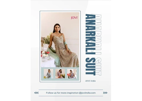 Premium Cotton Anarkali Suit Sets at JOVI India - 6/11