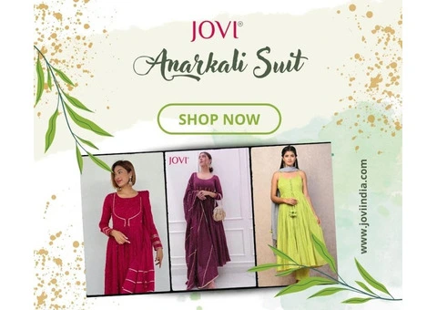 Premium Cotton Anarkali Suit Sets at JOVI India - 11/11