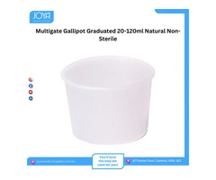 Multigate Gallipot Graduated 20-120ml Natural Non-Sterile - Joya Medical Supplies