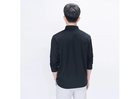 Kids Long Sleeve Polo Shirt Men Business - 7/8