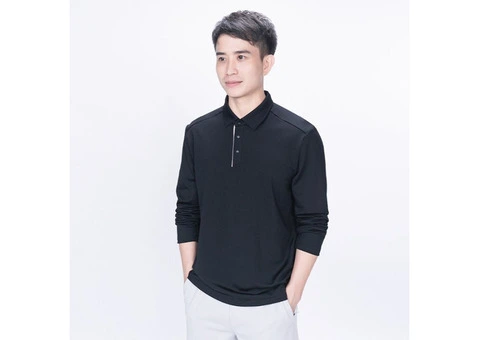 Kids Long Sleeve Polo Shirt Men Business - 8/8