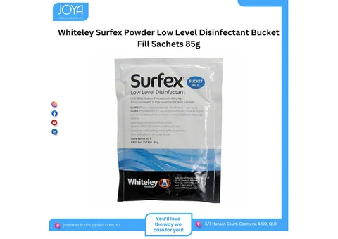 Whiteley Surfex Powder Low Level Disinfectant Bucket Fill Sachets 85g - Joya Medical Supplies