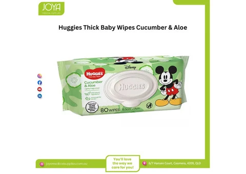 Huggies Thick Baby Wipes Cucumber and Aloe - Joya Medical Supplies