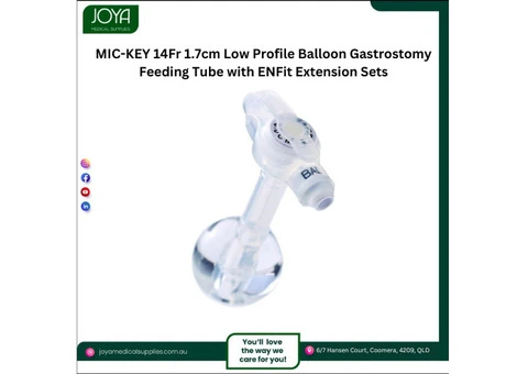 MIC-KEY 14Fr 1.7cm Low Profile Balloon Gastrostomy Feeding Tube with ENFit Extension Sets