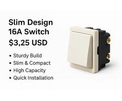 Slim Design 16A Switch – Reliable Parts for Home Electronics