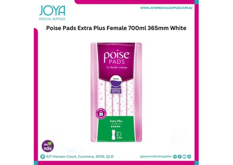 Poise Pads Extra Plus Female 700ml 365mm White - Joya Medical Supplies