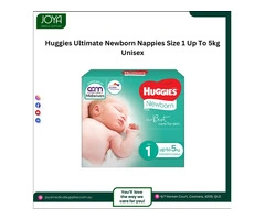 Huggies Ultimate Newborn Nappies Size 1 Up To 5kg Unisex - Joya Medical Supplies