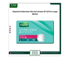 Depend Underwear Normal Unisex 97-127cm Large 850ml - Joya Medical Supplies