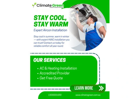 🌿 Climate Green – Reliable HVAC Experts! 🌿