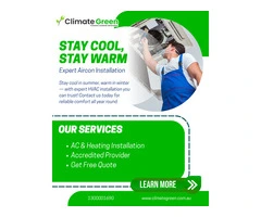 🌿 Climate Green – Reliable HVAC Experts! 🌿