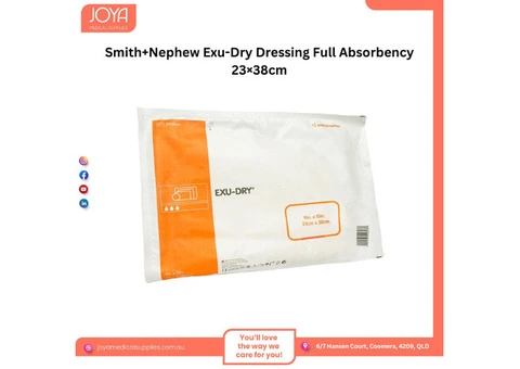 Smith+Nephew Exu-Dry Dressing Full Absorbency 23×38cm - Joya Medical Supplies