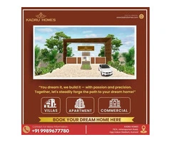 Book Affordable Luxury Villas in Kurnool with Modern Amenities | Kadru Homes