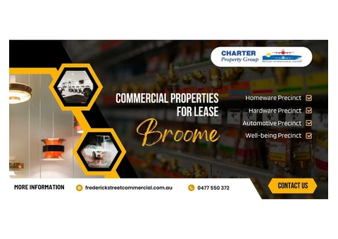 Explore Commercial Properties for Lease in Broome – Frederick Street Commercial