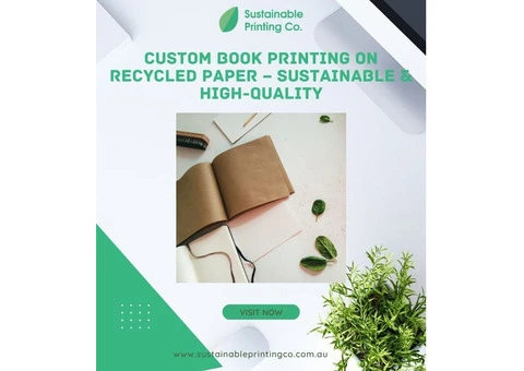 Custom Book Printing on Recycled Paper – Sustainable & High-Quality