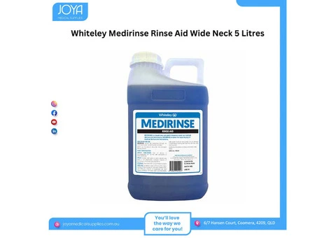 Whiteley Medirinse Rinse Aid Wide Neck 5 Litres - Joya Medical Supplies