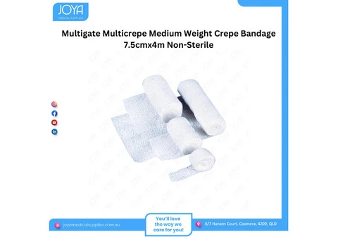 Multigate Multicrepe Medium Weight Crepe Bandage 7.5cmx4m Non-Sterile - Joya Medical Supplies