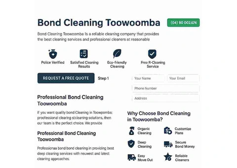 Affordable Bond Cleaning Services in Toowoomba – 100% Bond Back Guarantee