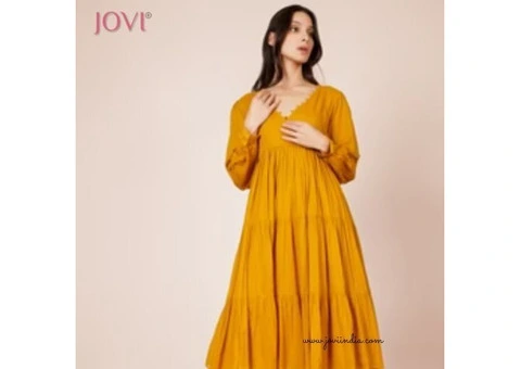 Casual Midi Dress for Women by JOVI India – Effortless Style Every Day - 16/19