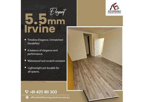Upgrade Your Space with Elegant 5.5mm Irvine Hybrid Flooring!