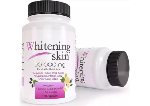 SKIN WHITENING GLUTATHIONE 90000mg Per Serve Brightening Lightening Pill 120 Cap - 2/2