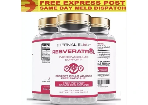 Trans Resveratrol | 600mg x 90 Capsules | Anti Aging | Longevity