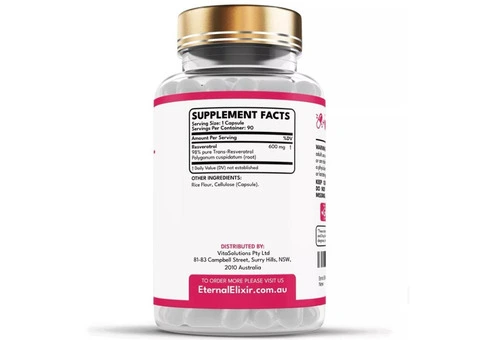 Trans Resveratrol | 600mg x 90 Capsules | Anti Aging | Longevity - 2/2
