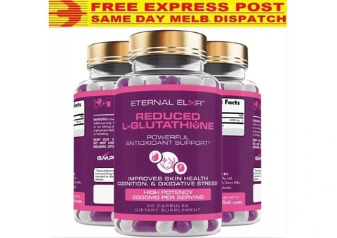Reduced Glutathione (90 Capsules 2000mg) DOUBLE STRENGTH | HIGH DOSE ANTIOXIDANT - 2/3