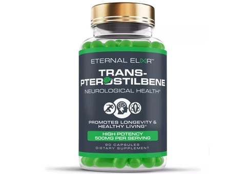 Trans Pterostilbene | 500mg x 90 Capsules | Anti Aging Longevity Cognitive NAD+ - 3/3
