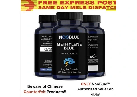 Methylene Blue Capsules | USP Grade | 60 x 5mg | Ultra High Purity | NooBlue - 1/3